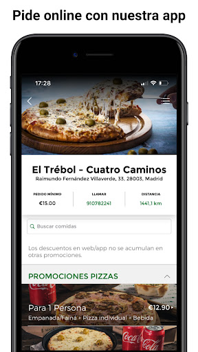 Android application El Trébol Pizzas y Empanadas screenshort
