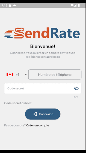 SendRate - Transfert dargent Screen 3