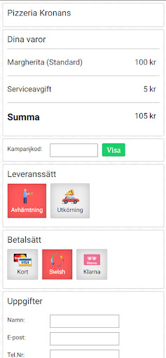 Kronans Pizzeria i Köping Screen 3