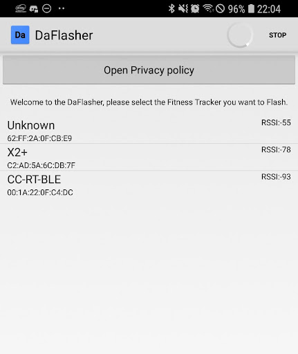 Android application DaFlasher screenshort