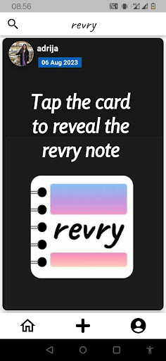 Android application revry - journal with friends screenshort