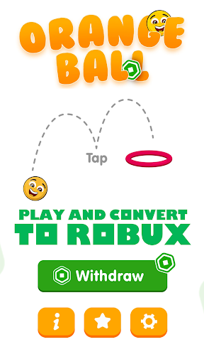 Jump Get Robux Orange Ball RBX Screen 2