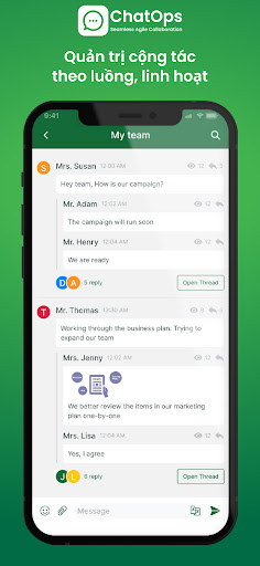 Android application ChatOps screenshort