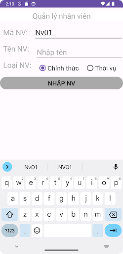 Android application KTTX1 - Nguyễn Lam Trường1 screenshort