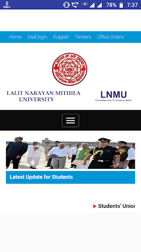Android application MITHILA(LNMUINFO) screenshort