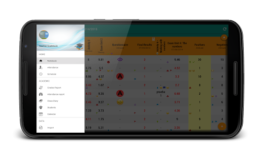 Android application Teacher Gradebook screenshot