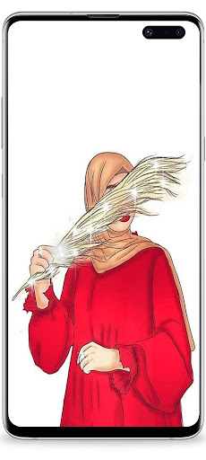 hijab muslim cartoon wallpaper