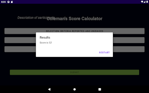 Coleman's Score Calculator