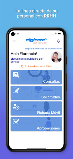 Android application Digicard Self Service screenshort