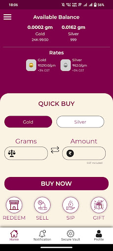 Android application Jadgaonwala Jewellers screenshort