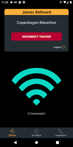 Android application RaceConnect screenshort