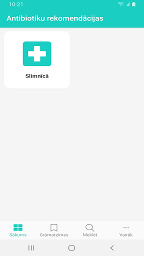 Android application Antibakteriālā terapija screenshort