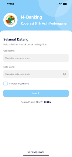 Android application M-Banking SAK screenshort