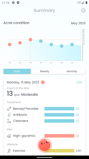Android application Acne Byebye - AI Skin Diary screenshort