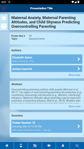 SRCD Events Screen 3