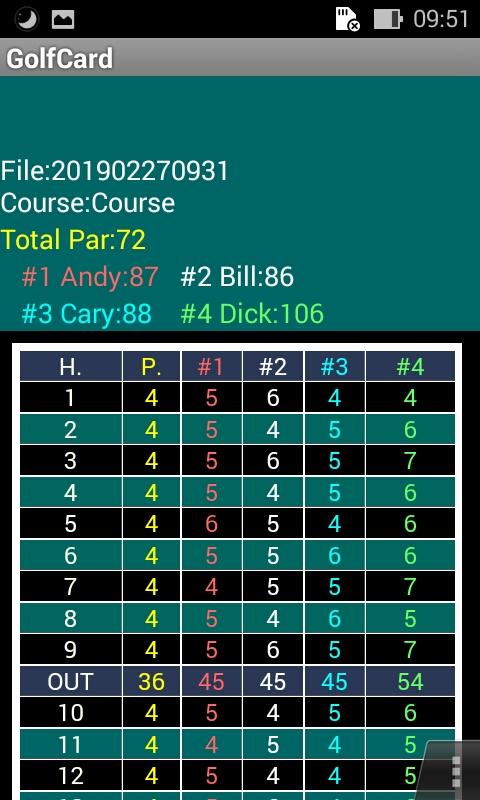 GolfCard  ゴルフスコアカード、使いやすいのおすすめ画像2