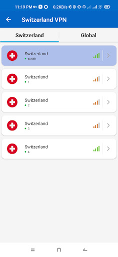 Switzerland VPN - Fast & Safe Screen 3