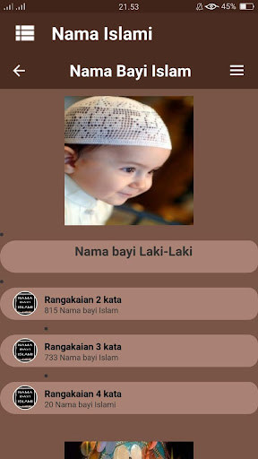 Nama Bayi Islami Lengkap Screen 2