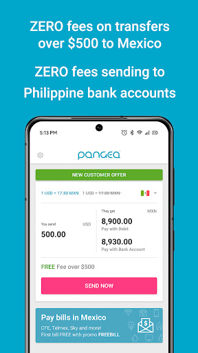 Pangea Transfer and Send Money