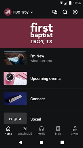 Android application FBC - Troy, TX screenshort