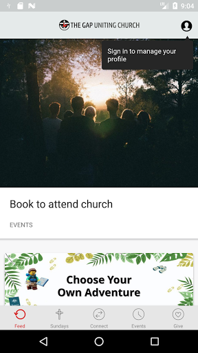 Android application The Gap Uniting Church screenshort
