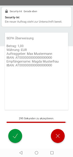 Oberbank Security App Screen 3