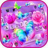 Pink Rose Butterfly Theme icon