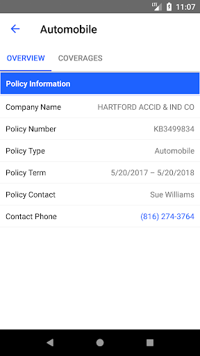 Reliance Insurance Mobile Screen 2