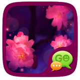Purple Flowers GO SMS icon