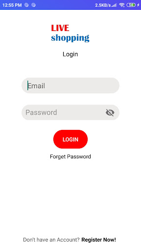 LIVESHOPPING APP Screen 2