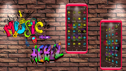 Graffiti Music Launcher Theme Screen 2