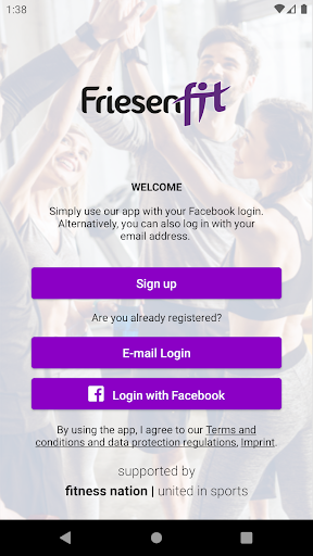 Android application FriesenFit screenshort