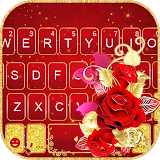 Golden Red Rose Keyboard Theme icon