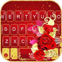 Тема для клавиатуры Golden Red Rose