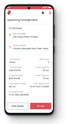 Mamastop driver Screen 2