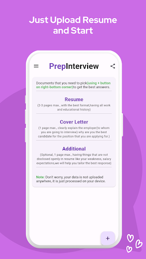 Android application PrepInterview: AI-Driven Prep screenshort
