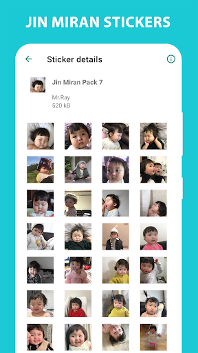 Cute Baby Stickers: Jin Miran Screen 3
