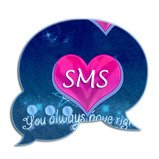 Pink Blue Theme GO SMS Pro logo