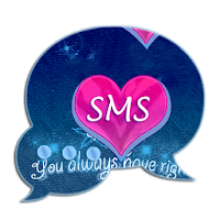 Tему розовый синий GO SMS Pro
