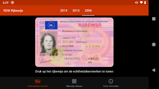 Android application RDW Rijbewijs screenshort