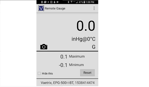 Vaetrix Remote Gauge Screen 2