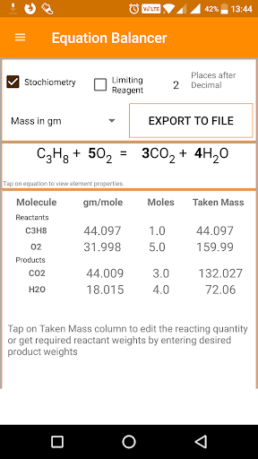 Chemical Equation Balancer Screenshot 3 - AppWisp.com