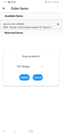 FEI Rental Manager Screen 2