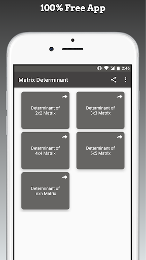 Screenshot of Matrix Determinant Calculator