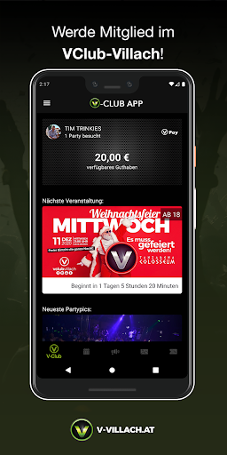 Android application V-Club Villach screenshort