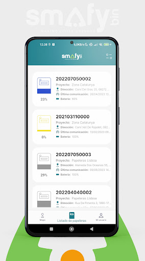 Android application SMAFYbin screenshort