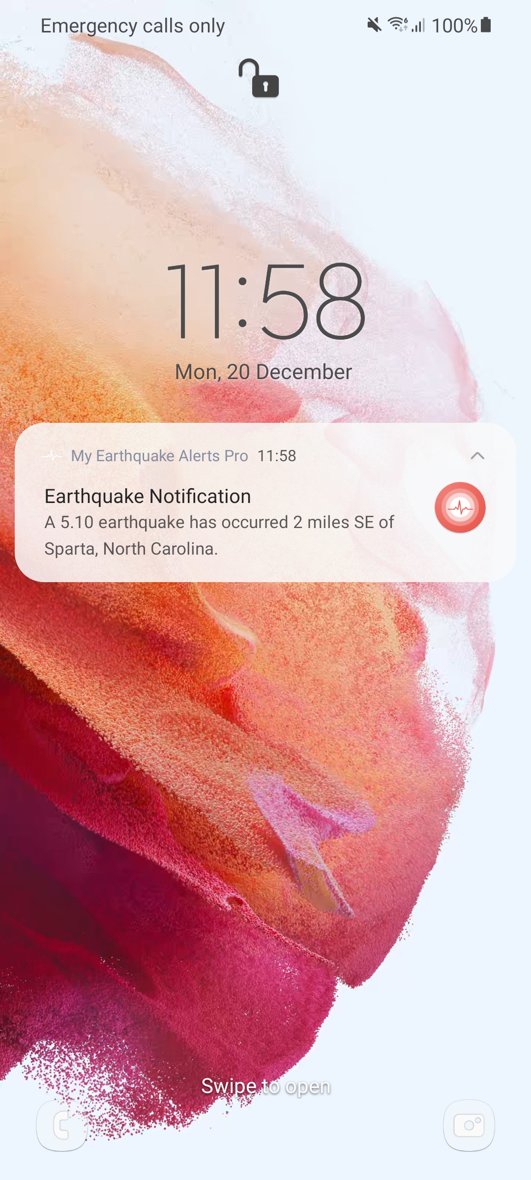 Android application My Earthquake Alerts Pro screenshort