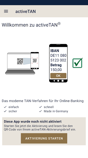 Android application Bankhaus Seeliger - activeTAN screenshort