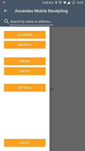 Android application Agresso Tablet Receipting screenshort