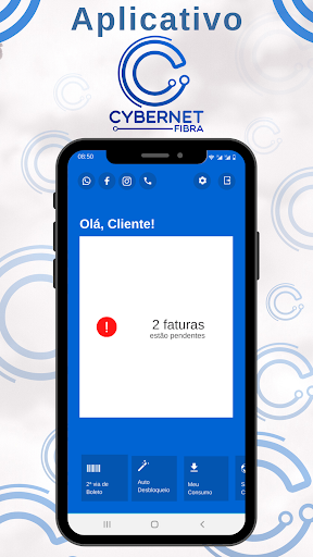 Android application Cybernet Fibra screenshort